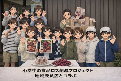 食品ロス削減の学習活動イメージ（個人特定防止のためアニメ化）